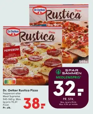 SPAR Dr. Oetker Rustica Pizza tilbud