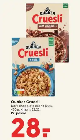 SPAR Quaker Cruesli tilbud