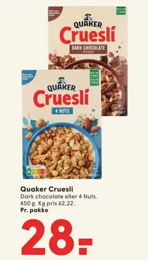 SPAR Quaker Cruesli tilbud