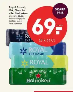 SPAR Royal Export, IPA, Blanche eller Heineken tilbud