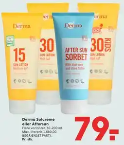 SPAR Derma Solcreme eller Aftersun tilbud