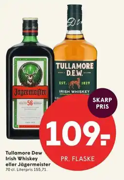 SPAR Tullamore Dew Irish Whiskey eller Jägermeister tilbud