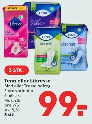 SPAR Tena eller Libresse tilbud