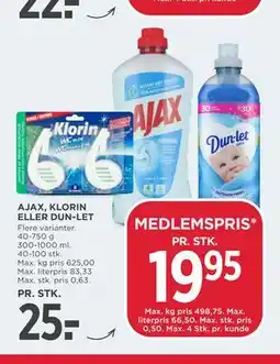 MENY AJAX, KLORIN ELLER DUN-LET tilbud