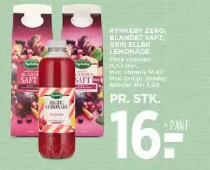 RYNKEBY ZERO, BLANDET SAFT, DRIK ELLER LEMONADE