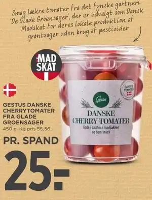 MENY GESTUS DANSKE CHERRYTOMATER FRA GLADE GROENSAGER tilbud