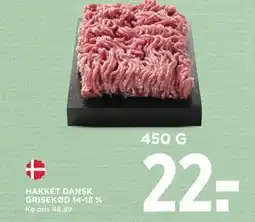 MENY HAKKET DANSK GRISEKØD 14-18 % tilbud