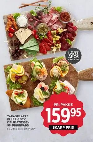 TAPASPLATTE ELLER 6 STK. DELIKATESSE SMØRREBRØD