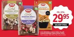 MENY AXA GRANOLA, GOLD MÜSLI ELLER KORNKAMMERET ØKOLOGISK MÜSLI tilbud