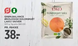 MENY GRØN BALANCE ØKOLOGISK KOLDRØGET LAKS I SKIVER tilbud