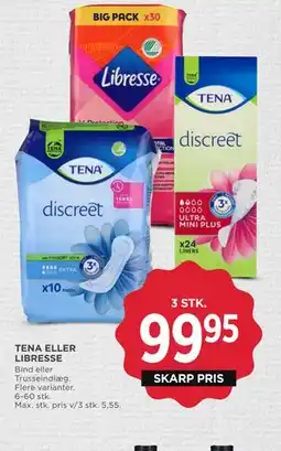 MENY TENA ELLER LIBRESSE tilbud