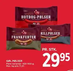 MENY GØL PØLSER tilbud