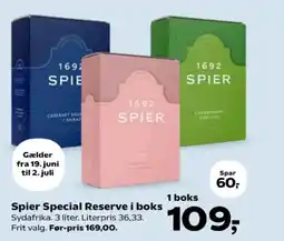 Kvickly Spier Special Reserve i boks tilbud