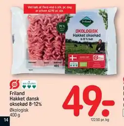REMA 1000 Friland Hakket dansk oksekød 8-12% tilbud