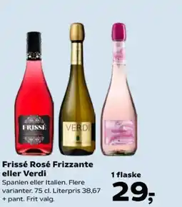 Kvickly Frissé Rosé Frizzante eller Verdi tilbud