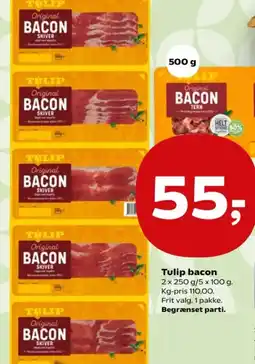 Kvickly Tulip bacon tilbud