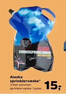 Kvickly Alaska sprinklervæske tilbud
