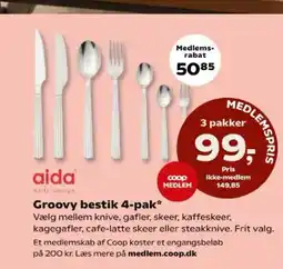 Kvickly Groovy bestik 4-pak tilbud