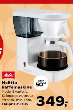 Kvickly Melitta kaffemaskine tilbud