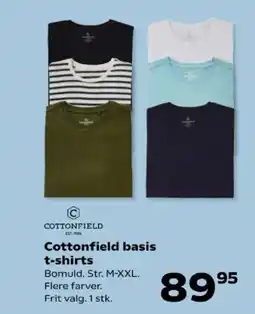 Kvickly Cottonfield basis t-shirts tilbud