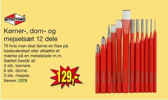 Harald Nyborg Kørner-, dorn- og mejselsæt 12 dele tilbud