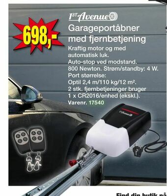 Harald Nyborg Garageportåbner med fjernbetjening tilbud