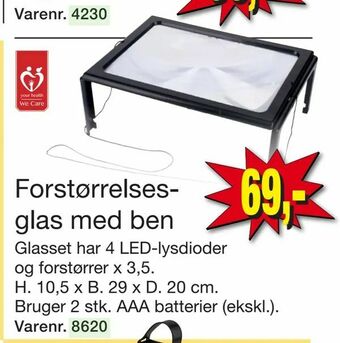 Harald Nyborg Forstørrelsesglas med ben tilbud