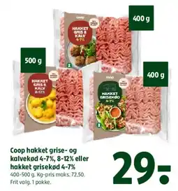 Coop 365 Coop hakket grise- og kalvekød tilbud