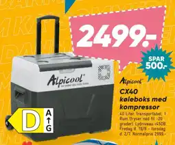 Bilka Alpicool CX40 køleboks med kompressor tilbud