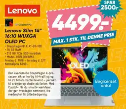 Bilka Lenovo Slim 14" 16:10 WUXGA OLED PC tilbud