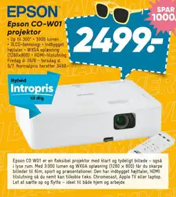 Bilka Epson CO-W01 projektor tilbud