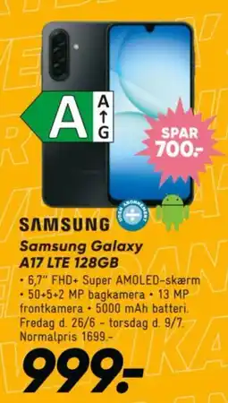 Bilka Samsung Galaxy A17 LTE 128GB tilbud