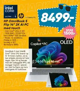 Bilka HP OmniBook 5 Flip 14" 2K AI PC med touch tilbud