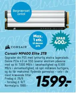 Bilka Corsair MP600 Elite 2TB tilbud