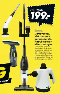 Bilka &me Damprenser, elektrisk rengøringsbørste, vinduesvasker eller støvsuger tilbud