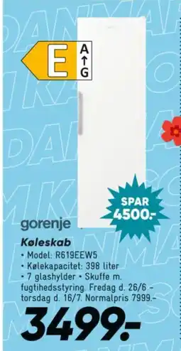 Bilka Gorenje Køleskab tilbud
