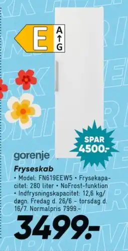 Bilka Gorenje Fryseskab tilbud