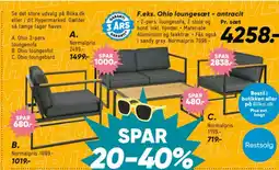 Bilka F.eks. Ohio loungesæt - antracit tilbud