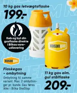 Bilka Flaskegas - ombytning tilbud