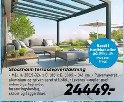 Bilka Stockholm terrasseoverdækning tilbud