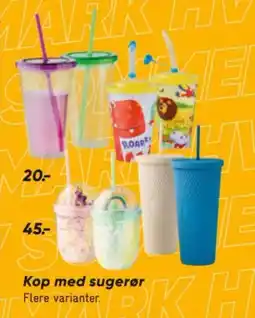 Bilka Kop med sugerør tilbud