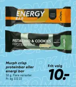 Bilka Murph crisp proteinbar eller energi bar tilbud