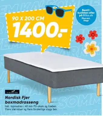 Bilka Nordisk Fjer boxmadrasseng tilbud