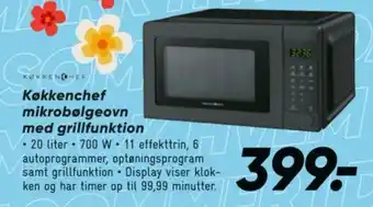 Bilka Køkkenchef mikrobølgeovn med grillfunktion tilbud