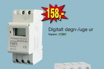 Harald Nyborg Digitalt døgn-/uge ur tilbud