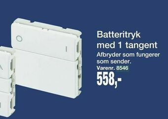 Batteritryk med 1 tangent