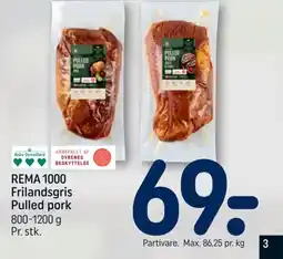 REMA 1000 REMA 1000 Frilandsgris Pulled pork tilbud