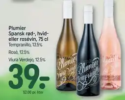 REMA 1000 Plumier Spansk rød-, hvid- eller rosévin tilbud