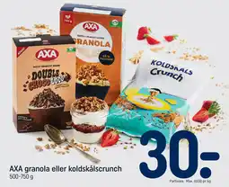 REMA 1000 AXA granola eller koldskålscrunch tilbud