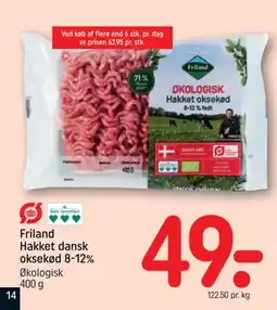 REMA 1000 Friland Hakket dansk oksekød 8-12% Økologisk tilbud
